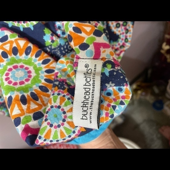 Buckhead Betties lounge/PJ pant in bright multi circle retro print 100% cotton - Picture 6 of 7